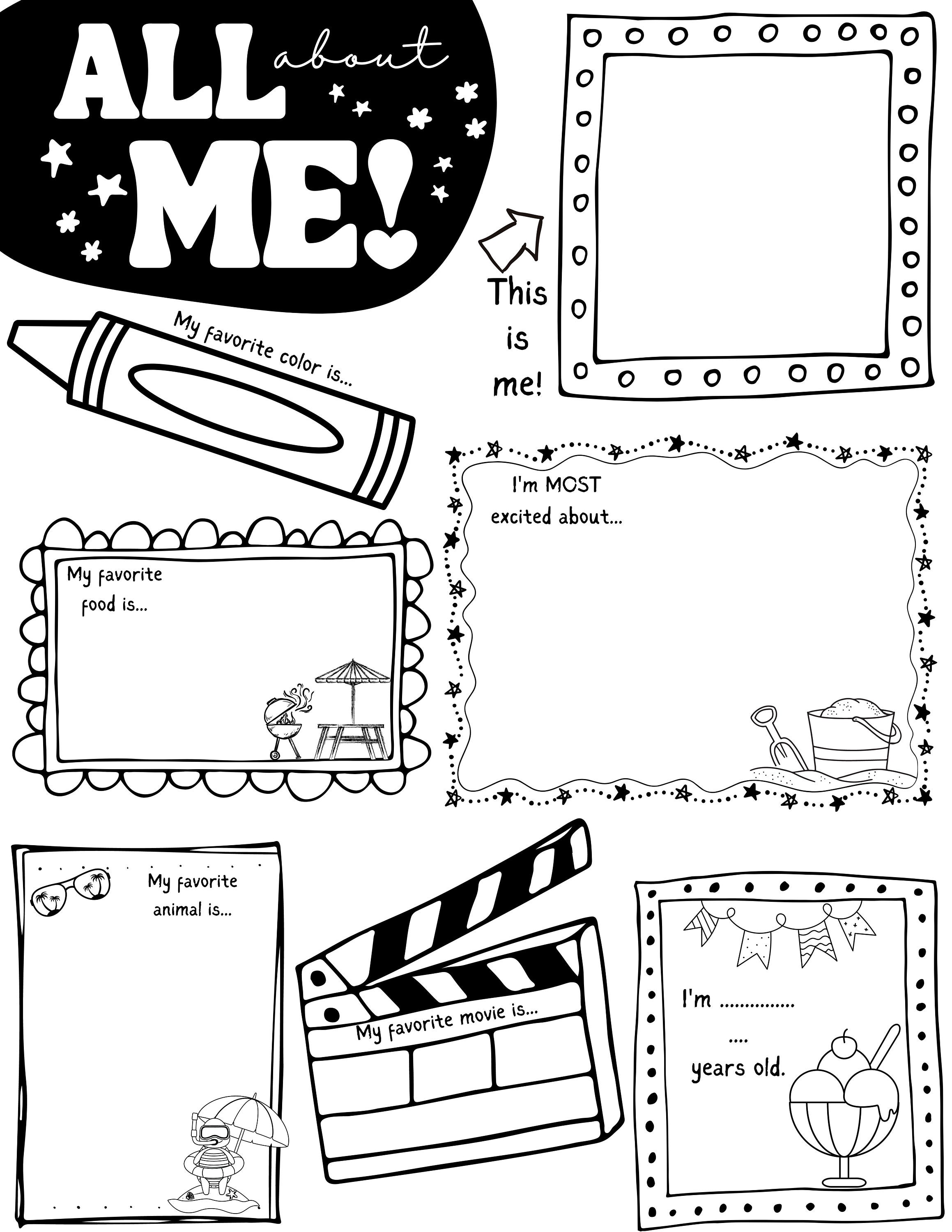 All About Me Summer Theme Poster - Etsy