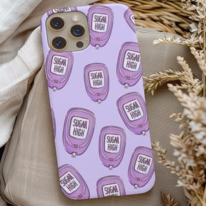 Sugar High Phone Case, Diabetic Phone Case, New Nurse Gift, Endocrinologist Gift, Med School Graduation Gift, Diabetes Phone Case
