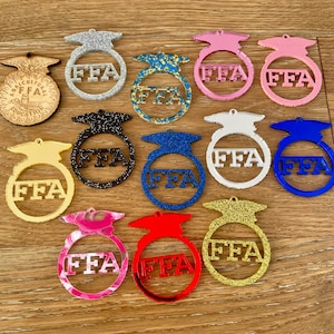 Texas Homecoming Mum Trinkets, FFA Texas Homecoming Charm, Personalized Animal Shaped Texas Sized Mum Trinket, Ag Mechanics, FFA Animals