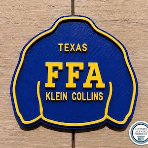 FFA Officially Licensed Jacket Mum Charm, Texas FFA Mum Cutout Accent,  Homecoming Mum Supply Texas HOCO Trinket, Ag Student Gift