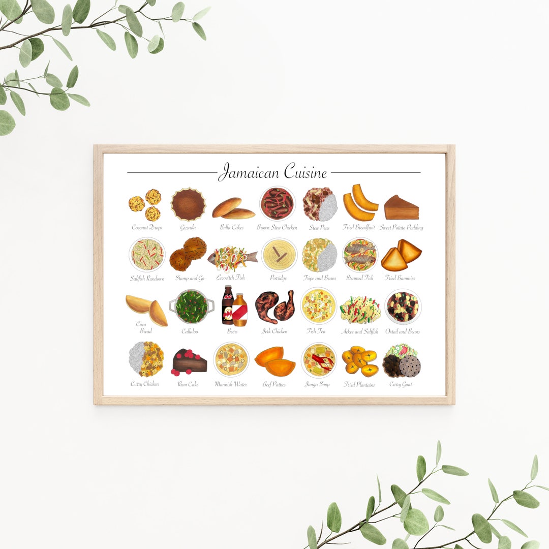Jamaican Caribbean Food Cooking Cuisine | Home Decor Kitchen Wall Art ...