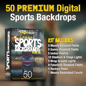 50 Photoshop Backgrounds, Stadium Lights, Sports Background, Fog Background, Basketball Background, Baseball Background, Football Background
