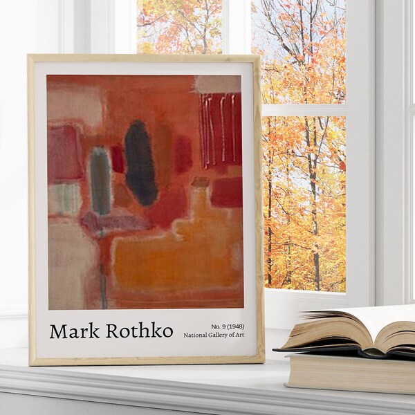 Mark Rothko Poster - A Exhibition Print as Housewarming Gift or Livingroom Decor,Mark Rothko Print, Birthday Gift Idea,Museum Quality Poster