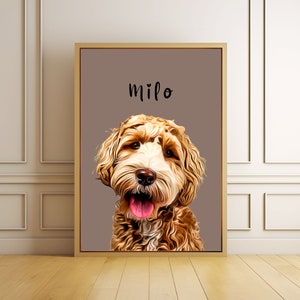Custom Portraits Using Pet Photo Personalized Digital Dog - Etsy
