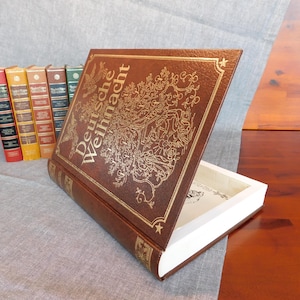 Book hideaway &quot;German Christmas&quot; | handmade secret compartment book made from real book | upcycling