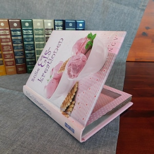 Book hideaway &quot;Sweet Ice Cream Creations&quot; | handmade secret compartment book made from real book | upcycling