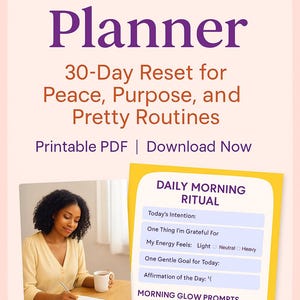 Life Planner – 30-Day Reset for Peace, Purpose & better, more productive Routines