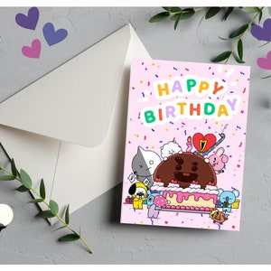 BTS printable Birthday Card
