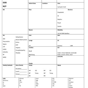 MedSurg Report Sheet 2