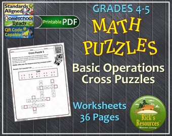 Basic Operations Cross Puzzles: A Fun and Challenging Way to Practice Math Skills for Grades 4-5