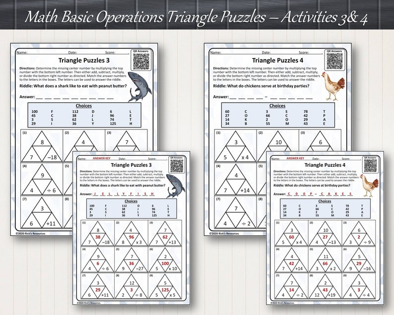 Basic Operations Triangle Puzzles: A Fun and Challenging Way to ...