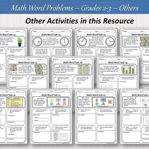 Multi-step Word Problems Math Worksheets Grade 2 - Grade 3 - Etsy
