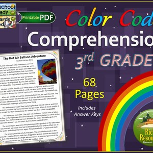Reading Comprehension Coloring Text Evidence - 3rd Grade