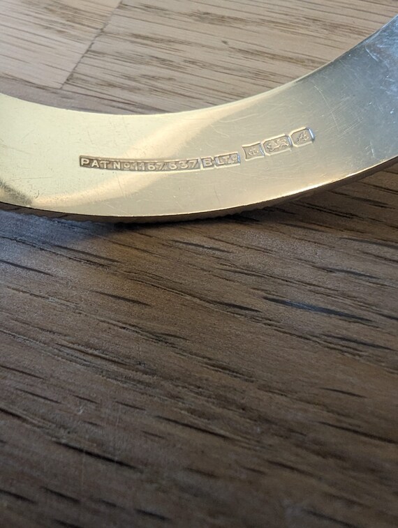 Solid sterling silver bangle Birmingham 1975 35.4g - image 8