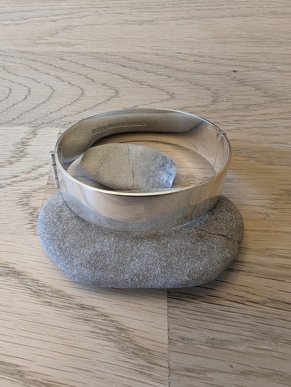 Solid sterling silver bangle Birmingham 1975 35.4g - image 7