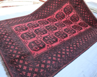 7x10 アンティーク トルクメン テケ エルサリ ラグ、アフガニスタン手