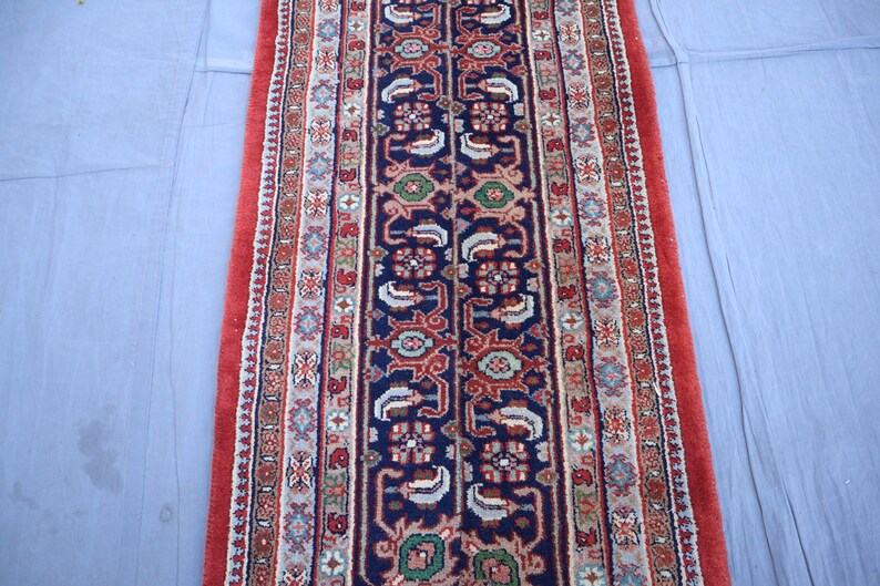 1970s Antique Faded Runner Rug, Tribal Home Décor Old Runner Rug ...