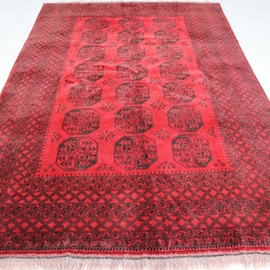 Vintage Turkmen Tekke Ersari Rug, 9.4x6.6 Ft, Afghan Hand Knotted Wool Rug, Oriental Antique Rug, Rugs For Living Room, Office Bedroom Rug