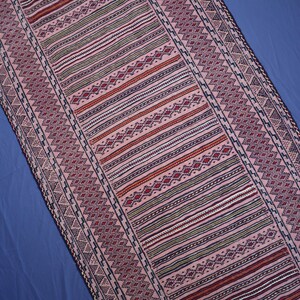 3'0x9'5 Ft, Vintage Afghan Handwoven Kilim Rug- Kitchen Rug- Vintage Bokhara Rug- Afghan Handmade Rug- Turkmen Tribal Rug, Red Black Orange image 6