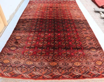 超微細織りラージトルクメン手織りヤムットテケチュバル、ヴィンテージ