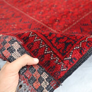 6&#39;4x10&#39;0 ft Vintage Rug, Afghan Ersari Tribal Area Rug, Turkmen Handmade Wool Oriental Rug, Soft pile Antique Rug, Living Room Bedroom Rug