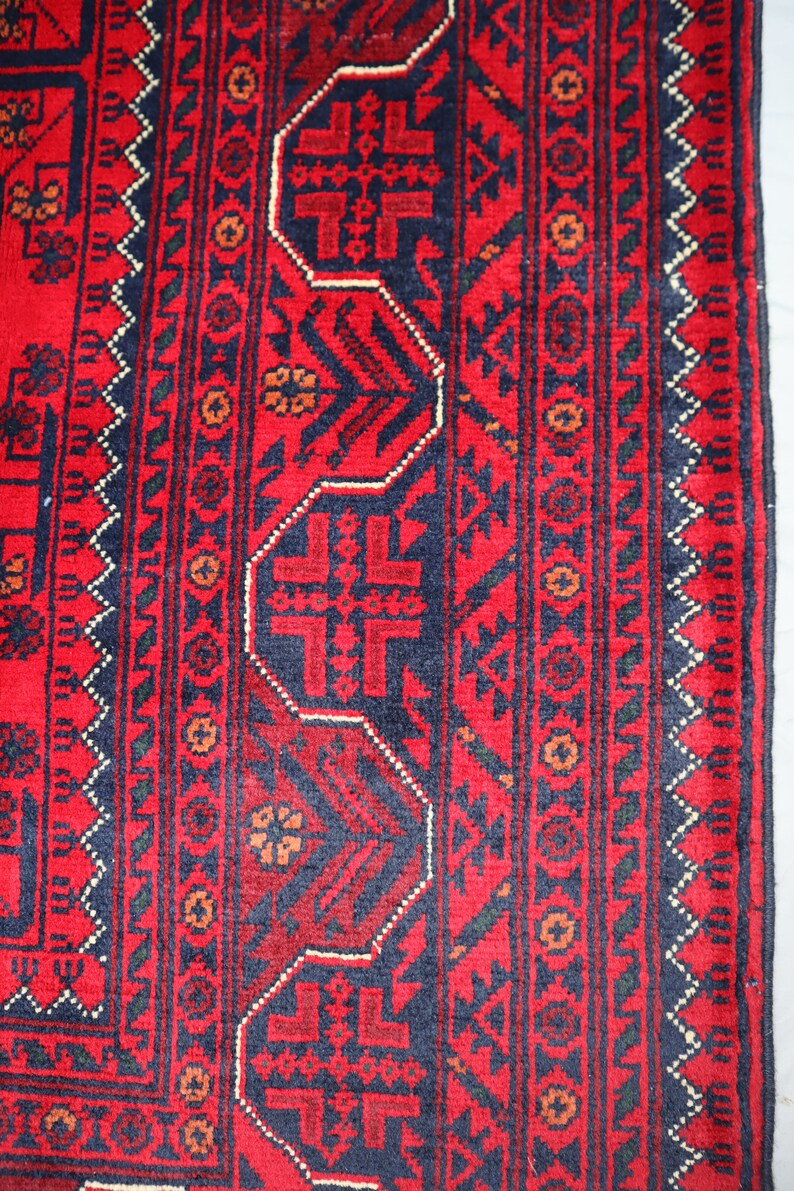 5.0x6.6 Ft Top Quality Bokhara Rug / Afghan Organic Wool Area Rug