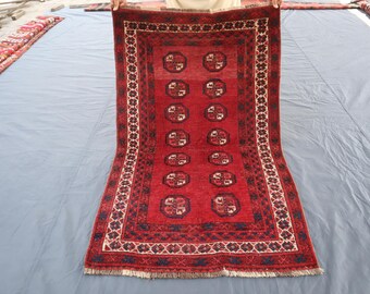 Antique Turkmen Tekke Main Carpet, 280x230 Cm Turkoman Bokhara Red
