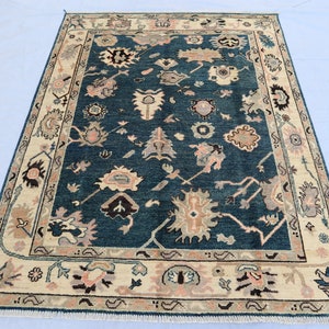 200x500 Vintage Grauer Oushak Muster Teppich- Natürlicher Vegi Gefärbter Afghan Handgeknüpfter Woll Teppich- Vintage Tribal Teppich für Schlafzimmer, Küchenteppich