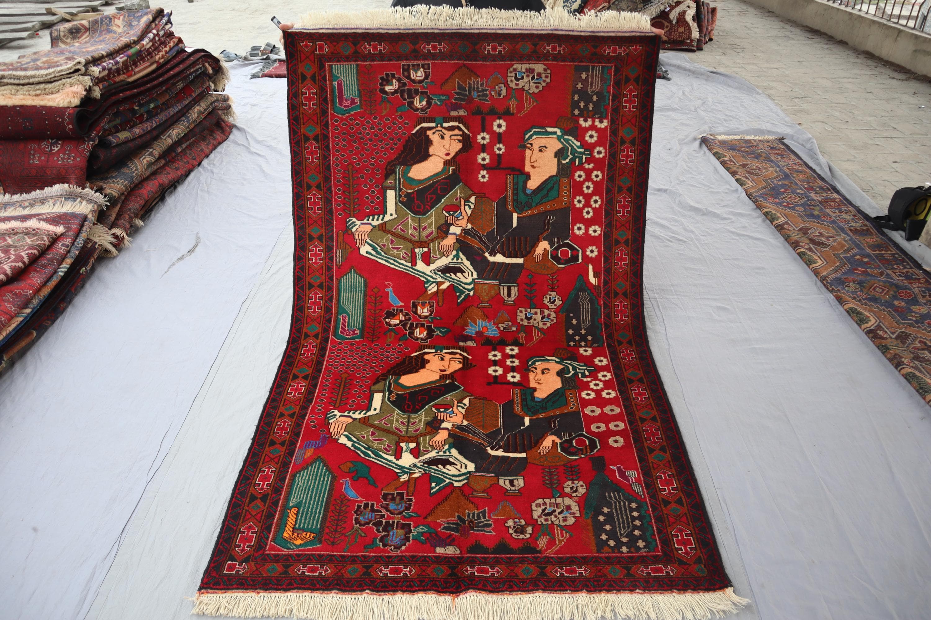 Vintage rug｜151 × 102cm｜バクティアリ族｜ボテ ペイズリー BokharaVintageRugs - Etsy Canada