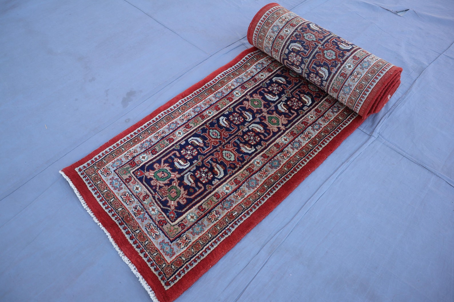 1970s Antique Faded Runner Rug, Tribal Home Décor Old Runner Rug ...