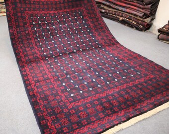 ヴィンテージ アフガン バルーチ 4.5x6.5 - アフガンアンティーク