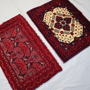 Collectors Piece,Set of 2 Handmade Vintage Cushion Cover, Vintage Afghan Tribal Pillow Case Rug, Oriental Rug, Tribal rug, Baloch Balisht