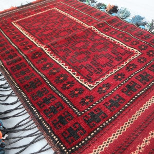 2&#39;3x4&#39;2 ft Vintage Cushion Cover Rug, Home Decor Rug, 100% Handmade Wool Afghan Vintage Pillow Cover Rug, Bohemian Decor, Small Gift Rugs