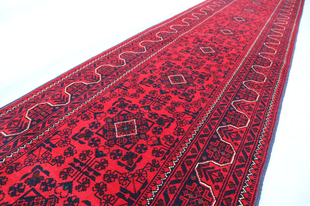 Afghani Fine Knots Bukhara Runner 2’10” x 9’10”