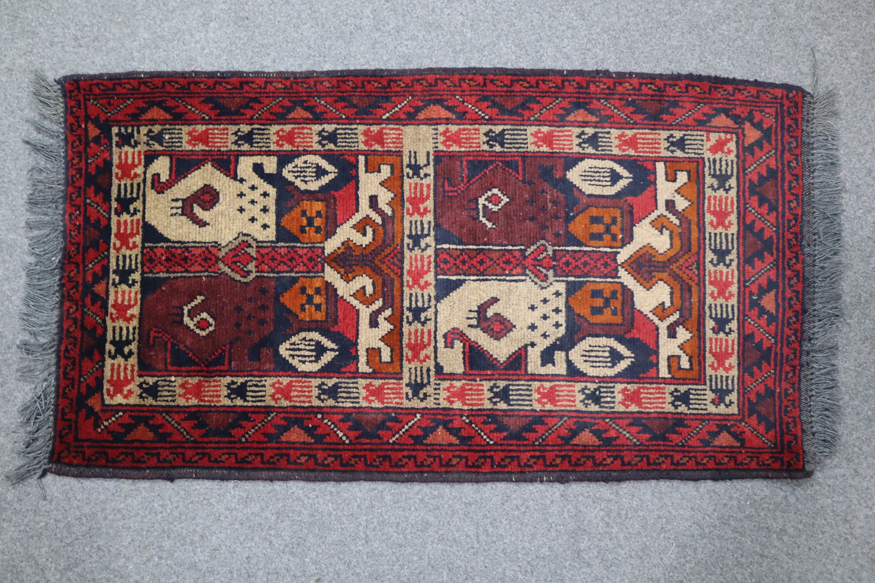 90 x 60 cm 小型 2枚セット ヴィンテージ 玄関ラグ - 誕生日ギフト