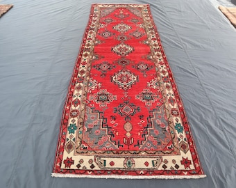 10x3 Ft Collector&#39;s Piece Antique Runner Rug- Afghan Vintage Rugs For Kitchen- Turkoman Tribal Rug- Rug For Kids Room- Veg Dyed Wool Runners