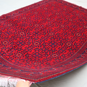 8.2x11.4 Red Oversize Bokhara Rug / Large Wool Rug For Halls / Afghan Bokhara Oriental Rug For Living Room / High Pile Soft Wool Red Carpet