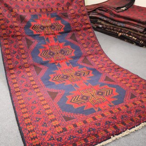 4.3x6.11 Ft Antique Turkmen Rug- Afghan Hand Knotted Area Rug- Vintage Bokhara Rug- Entryway Rug- Accent Rug- Office Rug- 7x4 Ft Bedroom Rug