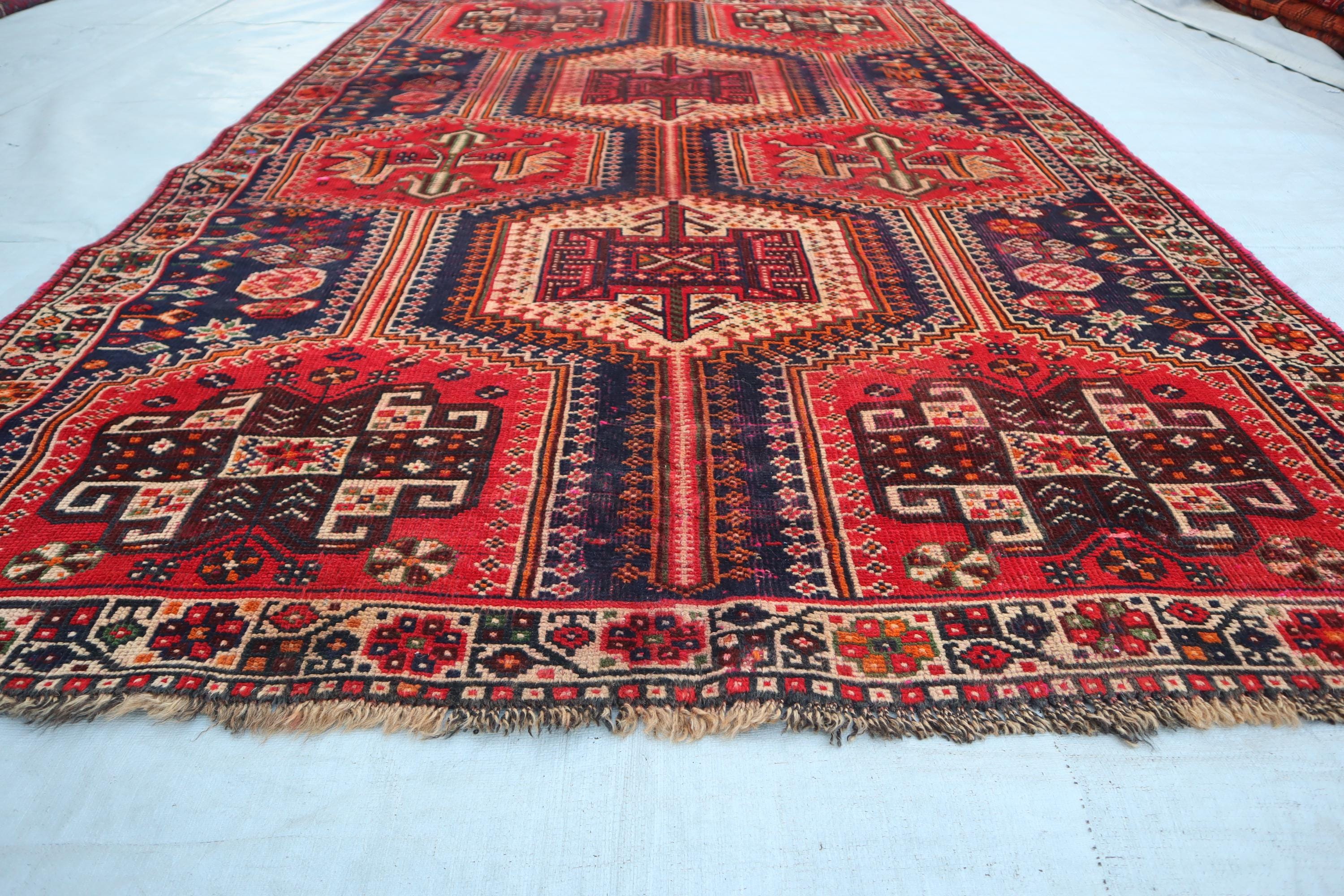タ*キ様 アフガニスタン製　ラグ　ヴィンテージ約128cm x 82cm ヴィンテージエリアラグ 5 x 8フィート - アフガニスタン製