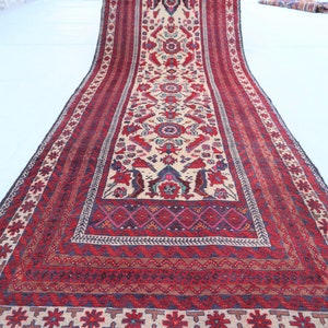 Alfombra de pasillo antigua de 3,2 x 9,9 pies, alfombra turcomana oriental, alfombra afgana hecha a mano, alfombras tribales, alfombras antiguas, alfombras vintage, alfombras de cocina. imagen 10