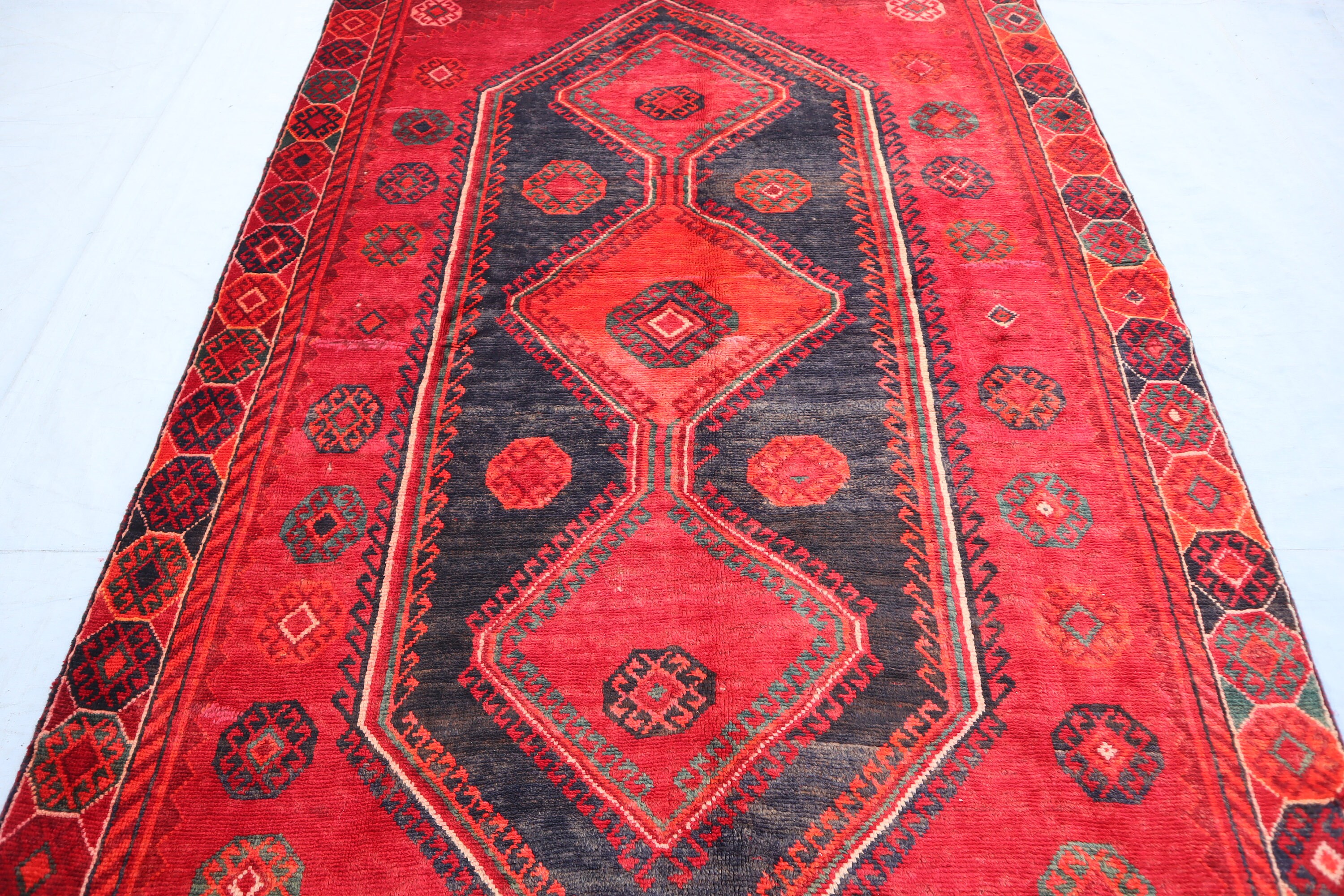 4'6x7'0 コレクターズピース 1950年代 アンティーク 色あせ コーカサス