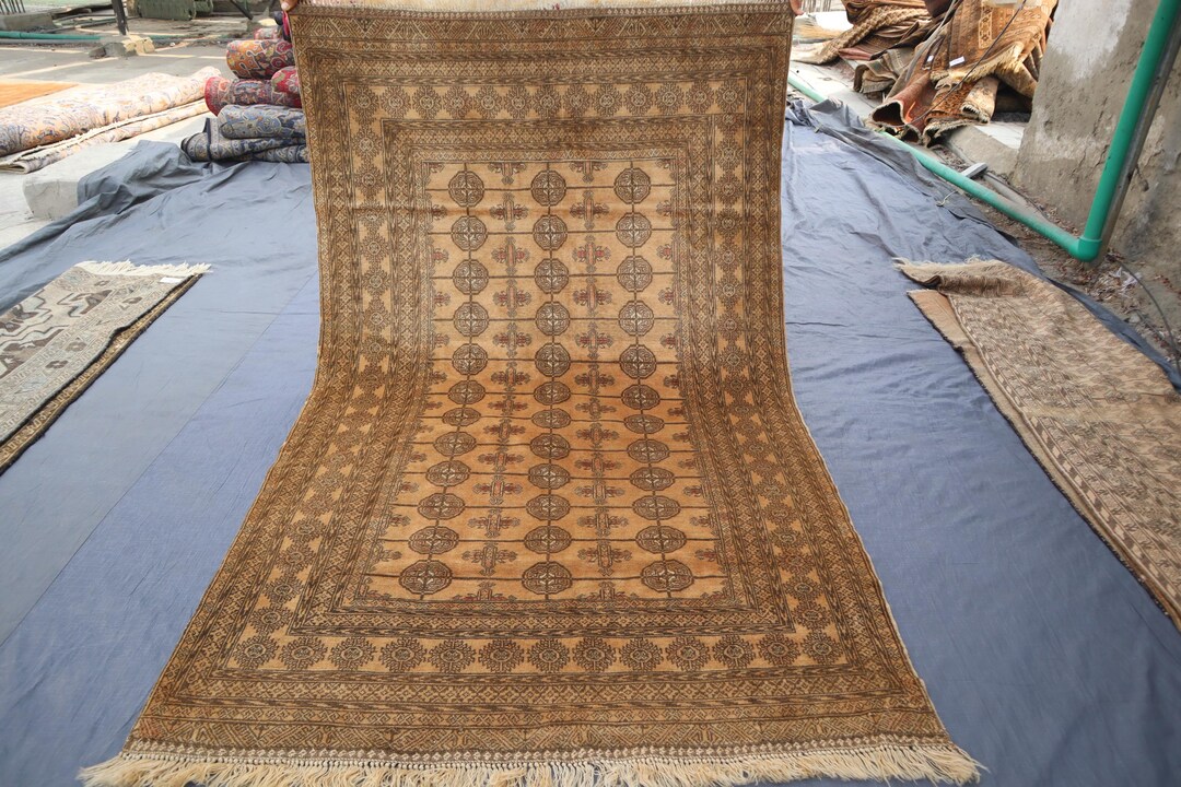 4x6 ft- One Of a Kind Antique Bokhara Rug, Turkmen Tribal Rug