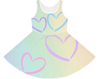 Pastel Rainbow Heart Dress