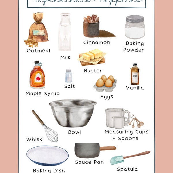 Montessori Breakfast Recipe Cards for kids