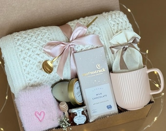 Sending Healing Vibes Gift Box For Women, Succulent, Socks, Candle, Get Well Gift For Her, Thinking Of You Gift, Gift Basket With Blanket