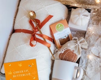 Fall Gift Box for Women, Get Well Gift, Top Surgery Gift for Her, Autumn Chemo Care Package, Thinking of You Recovery Hygge Gift Box