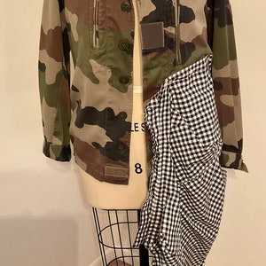 Up-cycled mens wear, creating women’s asymmetrical blazer