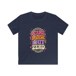 Youth Cheer T-Shirt, Retro I Came I Saw I Hit Zero image 6