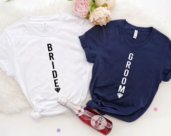 Bride and Groom Matching Shirts, Bride Groom Shirts, Newlywed T-Shirt, Honeymoon T-Shirts, Bride and Groom To Be T Shirts, Just Married Tees