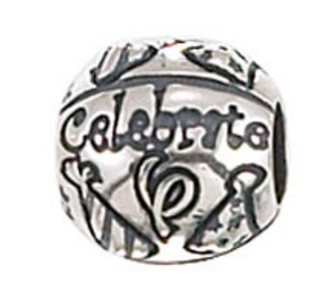 Celebrate Charm Bead, Real Sterling Silver, Pandora, Zable, Chamilia